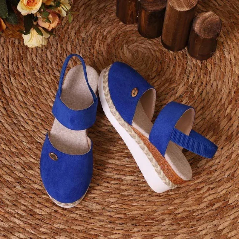 Sandali ortopedici da donna con plateau, traspiranti, punta chiusa - Scarpe estive comode, leggere e di supporto