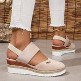 Sandali ortopedici da donna con plateau, traspiranti, punta chiusa - Scarpe estive comode, leggere e di supporto