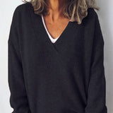 Donna - Maglia con scollo a V - Vestibilità oversize