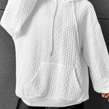 Maglione oversize con cappuccio da donna – Comodo, rilassato, con coulisse, casual, caldo, quotidiano