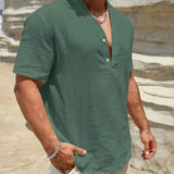 Varel | Camicia estiva elegante con colletto alto