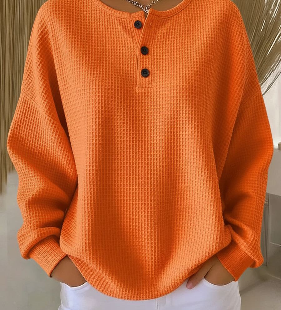 Luisa™ | Maglione henley goffrato