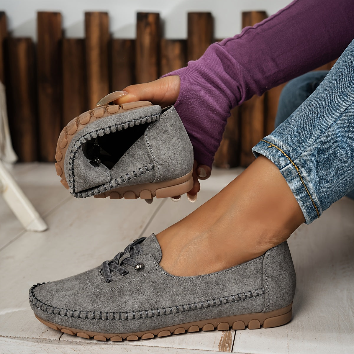 Carla™ | Mocassino comfort in camoscio