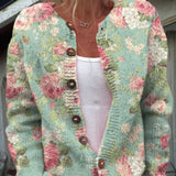 Cardigan Oversized Donna – Con Bottoni, Adatto per Primavera e Autunno