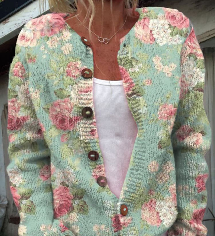 Cardigan Oversized Donna – Con Bottoni, Adatto per Primavera e Autunno