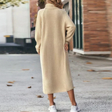 Donna - Vestito midi in maglia con collo a dolcevita