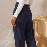 Donna - Pantaloni in corda - Morbido misto cotone - Vestibilità elegante e confortevole