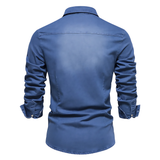Camicia in denim di cotone da uomo