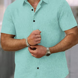 Varel | Camicia leggera a maniche corte in misto lino