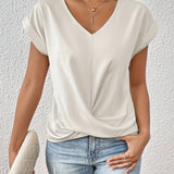 T-shirt Slim Fit Donna – Casual con scollo a V per Uso Quotidiano