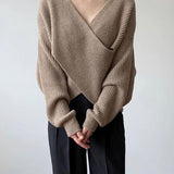 Varel | Pullover in maglia incrociata chic