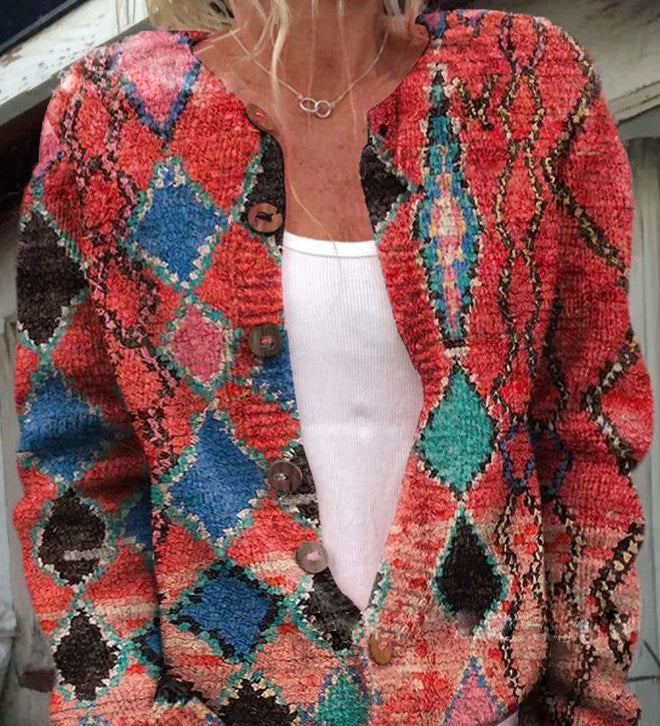 Cardigan Oversized Donna – Con Bottoni, Adatto per Primavera e Autunno