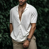 Camicia da uomo in lino leggera e traspirante