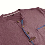 Varel | T-shirt elegante con scollo rotondo e tasca