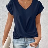 T-shirt Slim Fit Donna – Casual con scollo a V per Uso Quotidiano