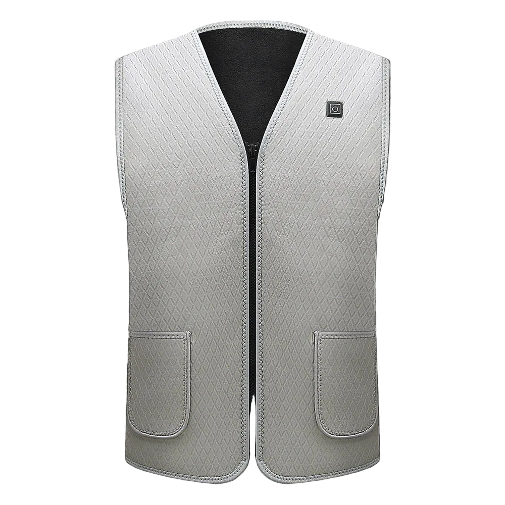 Gilet elettrico riscaldato da uomo – Strato invernale slim con cerniera integrale e controllo del calore regolabile