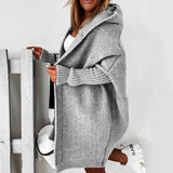 Cardigan lungo da donna | Con cappuccio