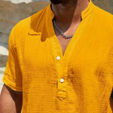 Varel | Camicia estiva elegante con colletto alto