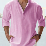 Elegante camicia in lino per uomo