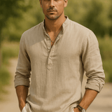 Elegante camicia in lino per uomo