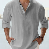 Elegante camicia in lino per uomo