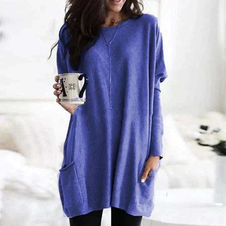 T-shirt Casual da Donna con Tasche – Confortevole, Traspirante, Morbida, Elegante, Quotidiana, Vestibilità Comoda