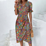 Abito midi da donna con bottoni – stile casual chic estivo