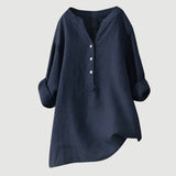 Blusa da Donna Svasata – Con Chiusura a Bottone, Adatta per Primavera e Estate