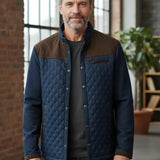 Elisa™ | Giacca in denim e camoscio con trapuntatura