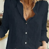 Blusa Femminile Sottile – Con Ricami, Adatta per Lavoro e Uso Quotidiano
