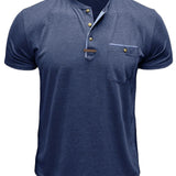 Varel | T-shirt elegante con scollo rotondo e tasca