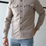 Camicia da uomo con bottoni eleganti e di qualità