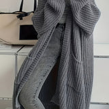 Cardigan aperto oversize da donna – Maglia lunga e comoda