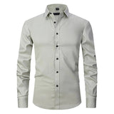 Camicia Slim Fit da Uomo – Antifreddo, Adatta per Lavoro e Uso Quotidiano