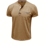 Varel | T-shirt elegante con colletto rotondo e tasca