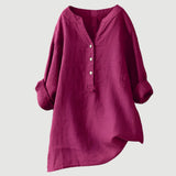 Blusa da Donna Svasata – Con Chiusura a Bottone, Adatta per Primavera e Estate