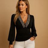 Top Donna Sottile – Collo a V, Adatto per Uso Casual e Quotidiano