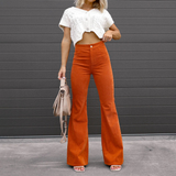 Pantaloni Flared a Vita Alta per Donna – Adatti per Occasioni Casual e Festive