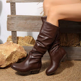 Donna - Stivali con tacco a blocco - Stile Western