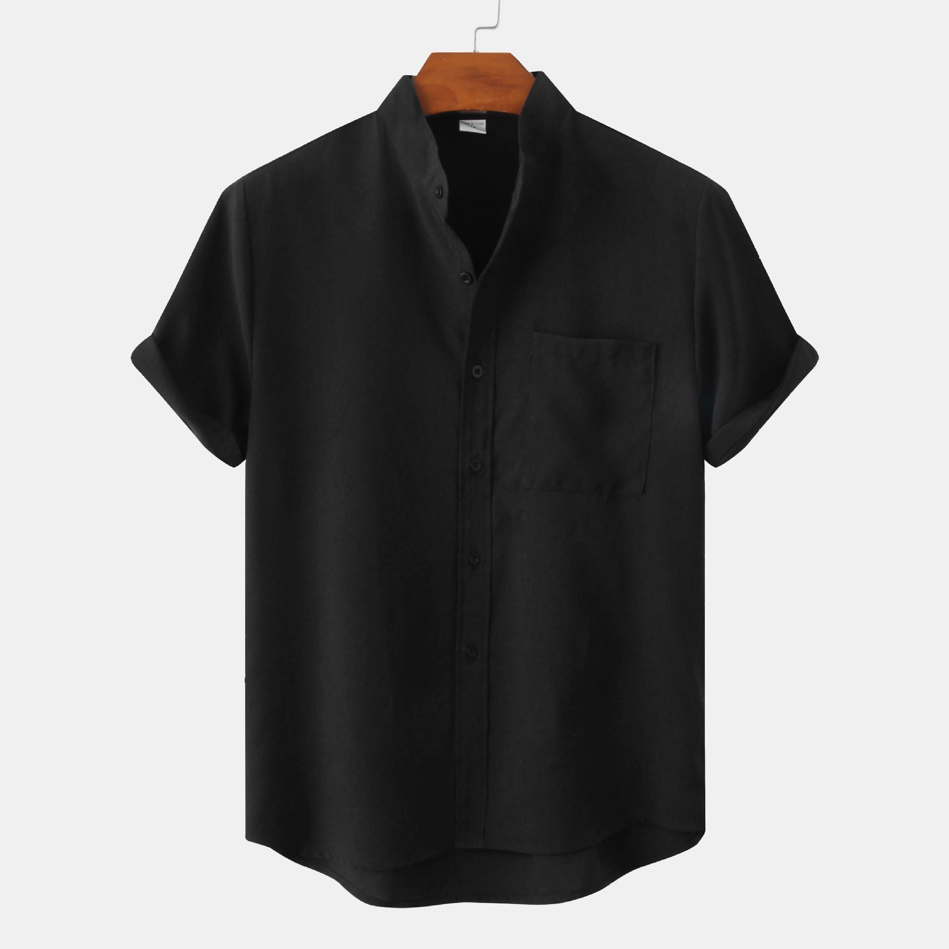 Varel | Camicia in cotone unita con bottoni