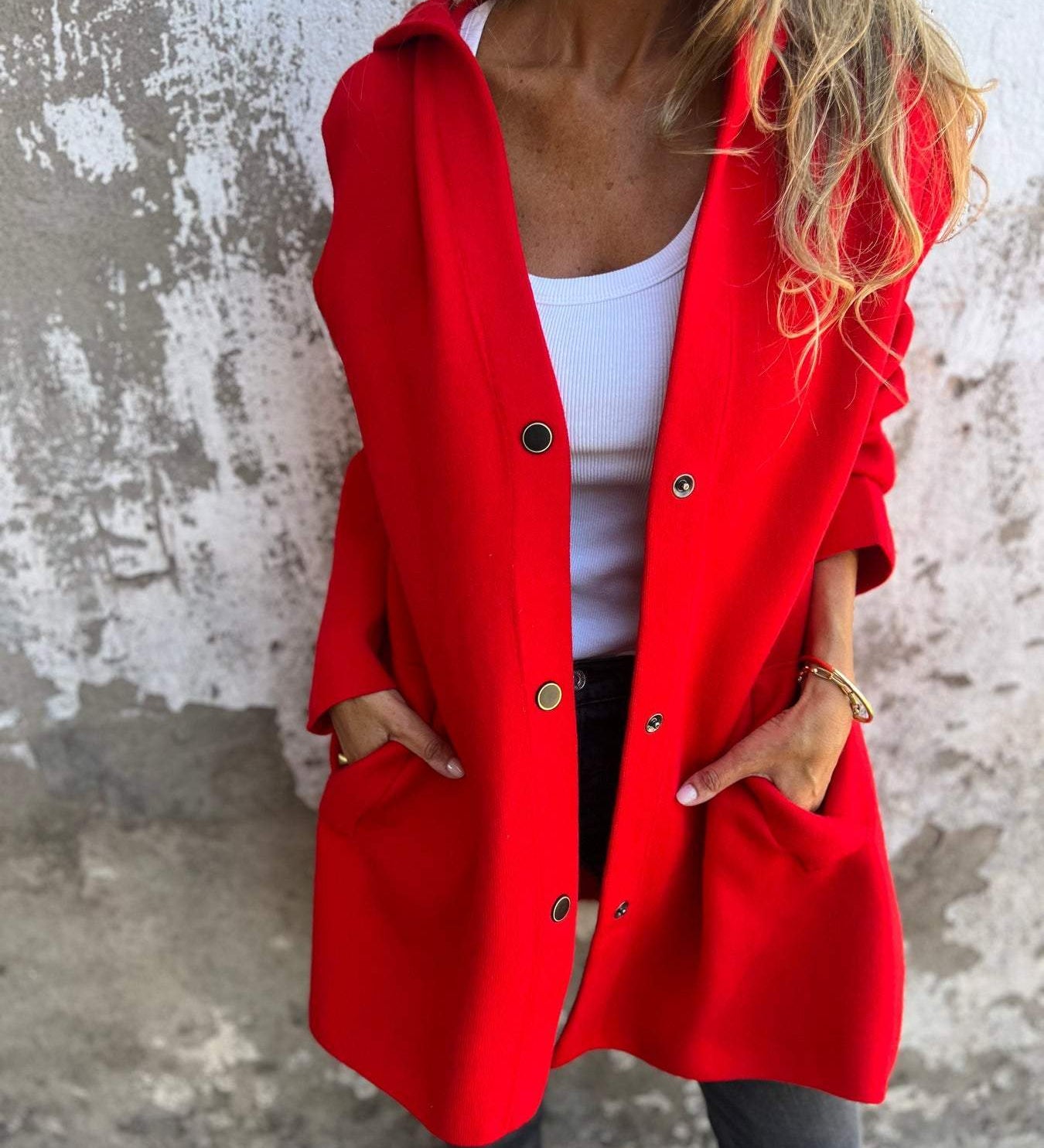 Cardigan con Cappuccio e Bottoni Casual da Donna - Comfort e Stile