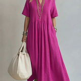 Abito plissettato da donna senza maniche - Elegante e leggero