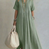 Abito plissettato da donna senza maniche - Elegante e leggero