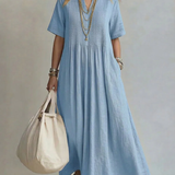 Abito plissettato da donna senza maniche - Elegante e leggero