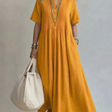 Abito plissettato da donna senza maniche - Elegante e leggero