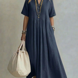 Abito plissettato da donna senza maniche - Elegante e leggero