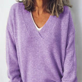 Donna - Maglia con scollo a V - Vestibilità oversize