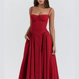 Abito Midi Corsetto da Donna con Spalline Regolabili – Elegante e Femminile