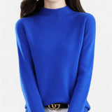 Valmonti | Maglione da donna in pura lana con collo a mezza altezza