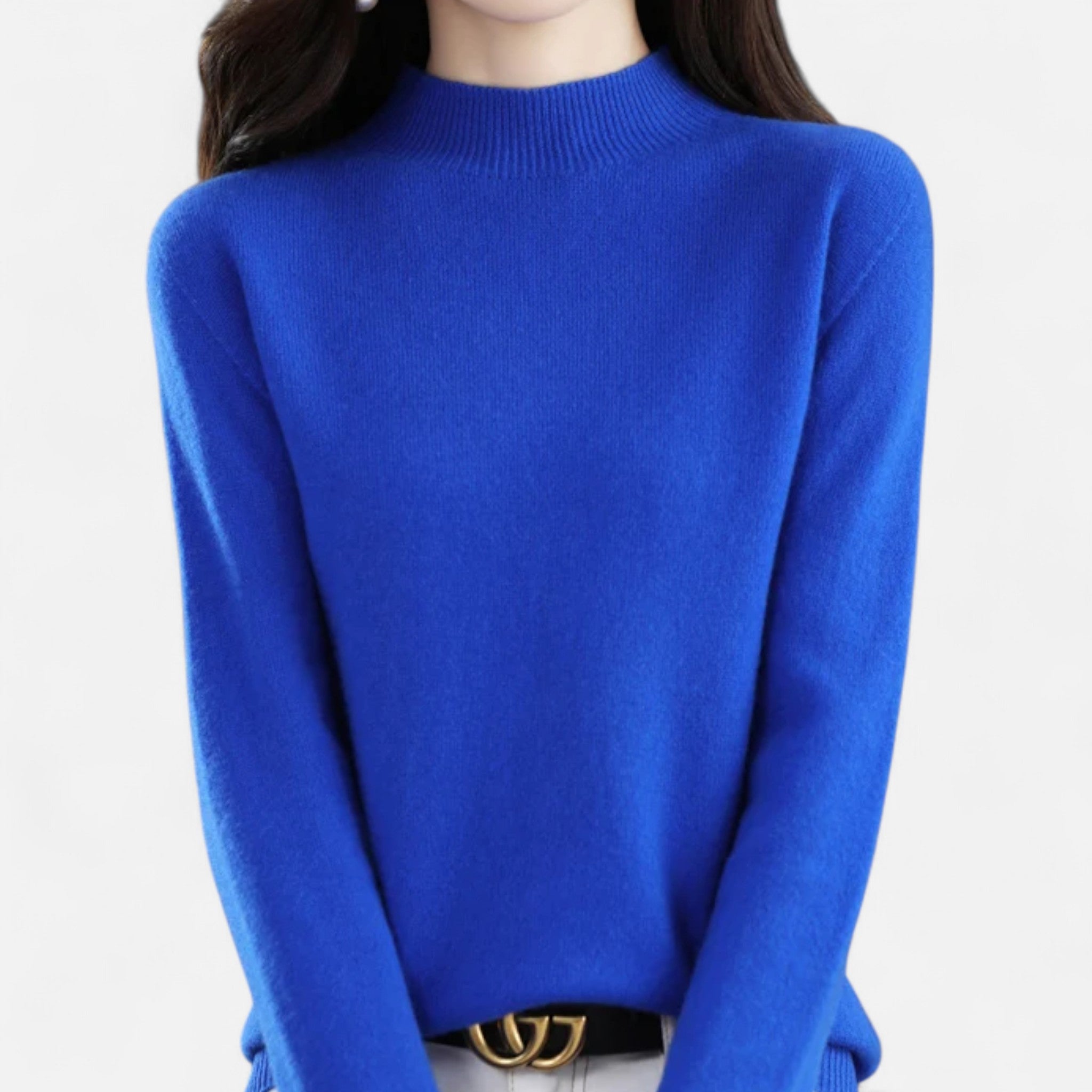 Valmonti | Maglione da donna in pura lana con collo a mezza altezza